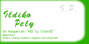 ildiko pely business card